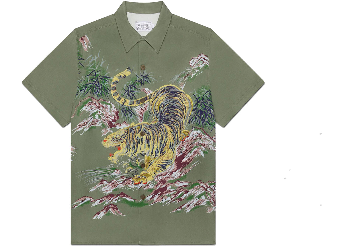 OVO X Avanti Silk Shirt Olive - vue secondaire B