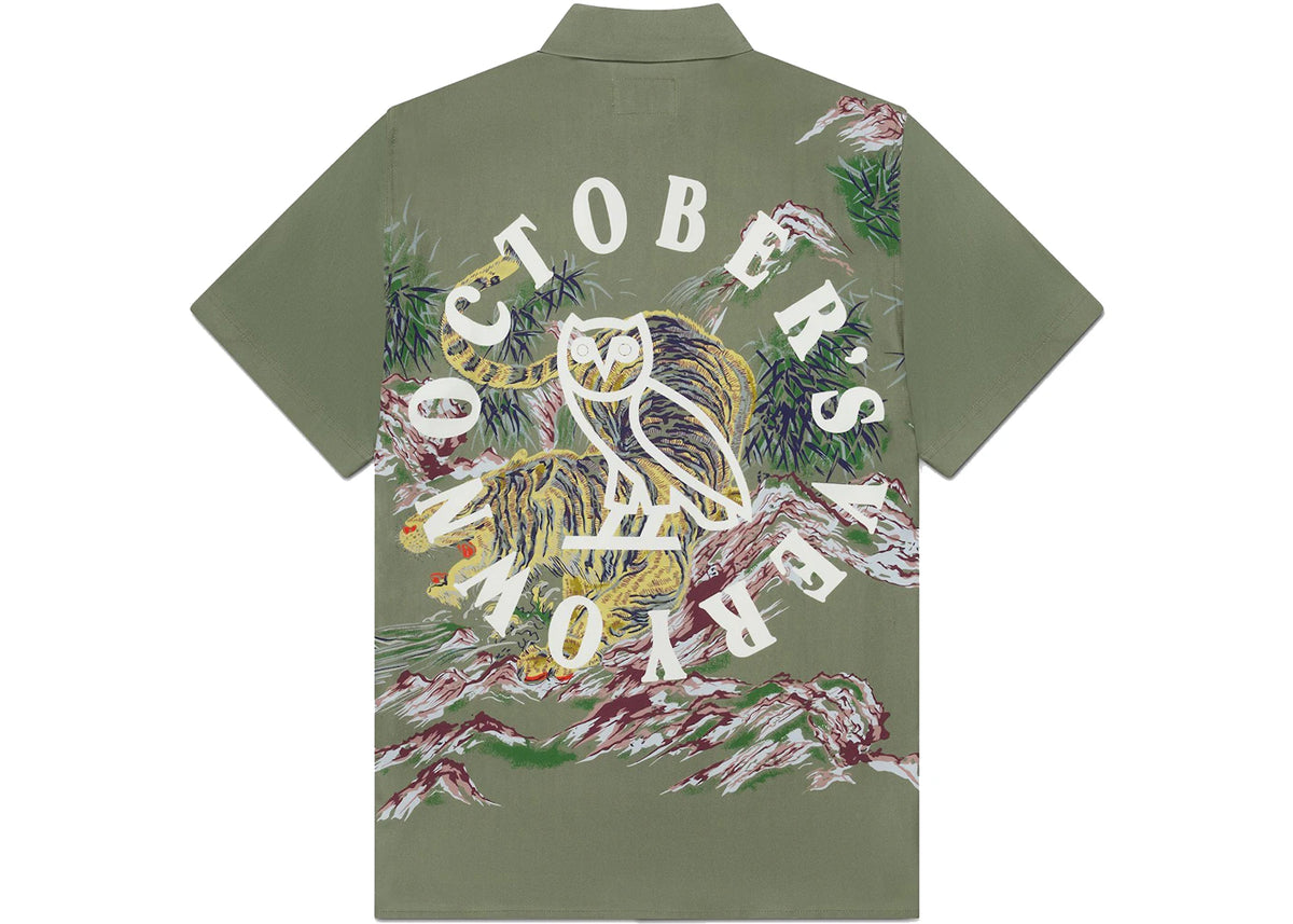 OVO X Avanti Silk Shirt Olive - vue secondaire A