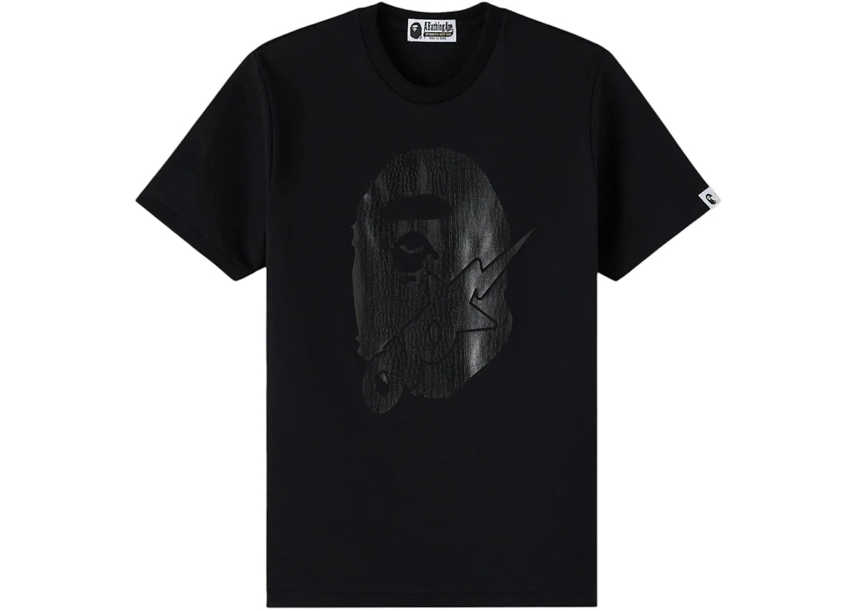 OVO x BAPE-STA Crocodile Print Tee Black - vue 360