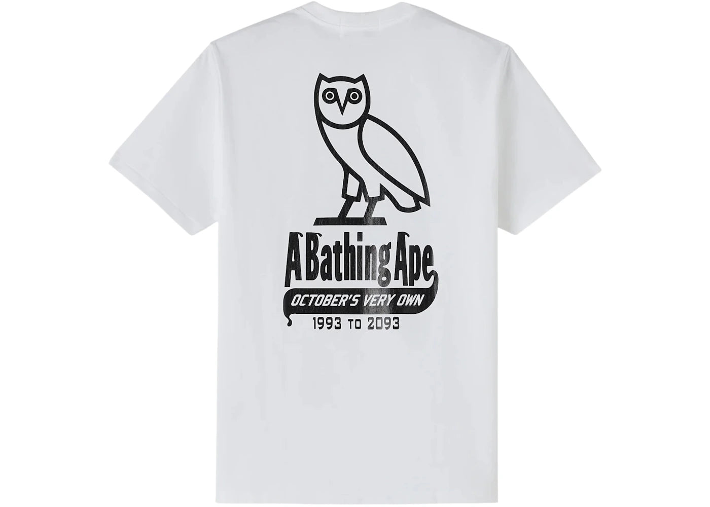 OVO x BAPE-STA Crocodile Print Tee White - vue secondaire B