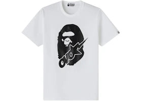 OVO x BAPE-STA Crocodile Print Tee White