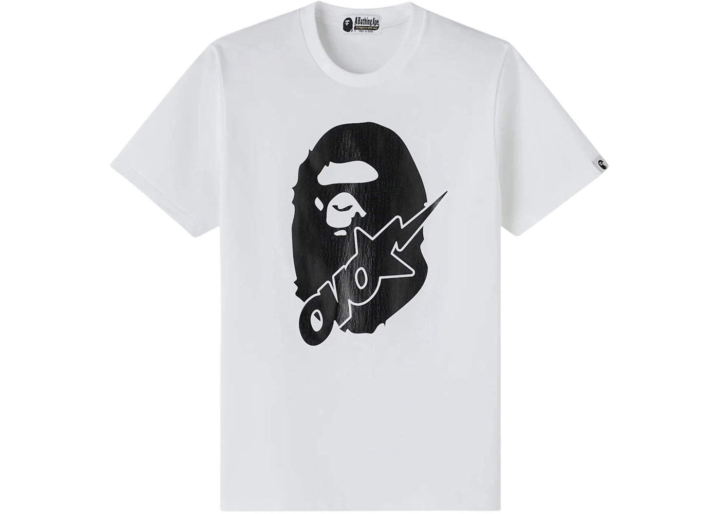 OVO x BAPE-STA Crocodile Print Tee White - vue secondaire A