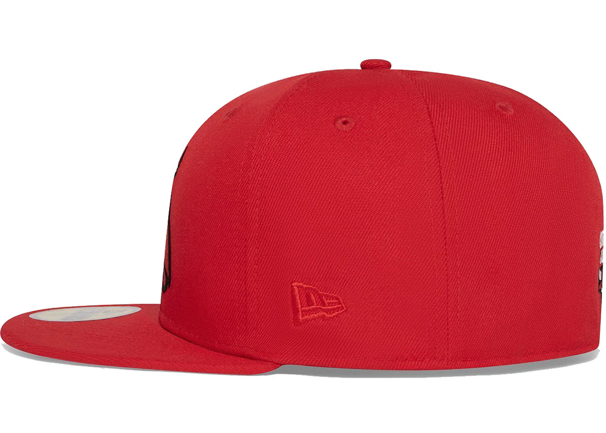OVO x NBA Bulls New Era 59Fifty Fitted Hat Red - vue secondaire B