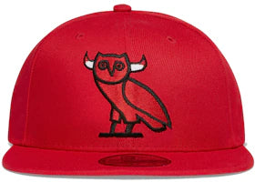 OVO x NBA Bulls New Era 59Fifty Fitted Hat Red - vue 360