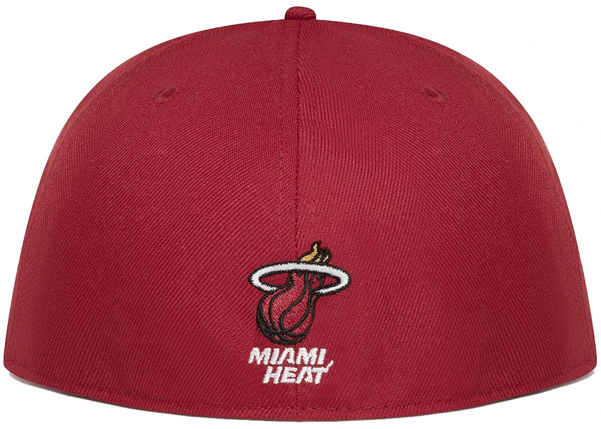 OVO x NBA Heat New Era 59Fifty Fitted Hat Red - vue secondaire B