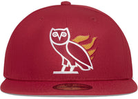 OVO x NBA Heat New Era 59Fifty Fitted Hat Red
