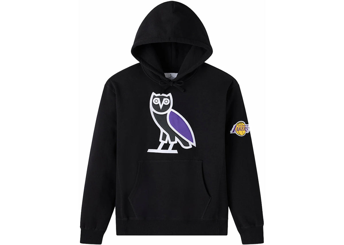 OVO x NBA Los Angeles Lakers OG Owl Hoodie Black - vue 360