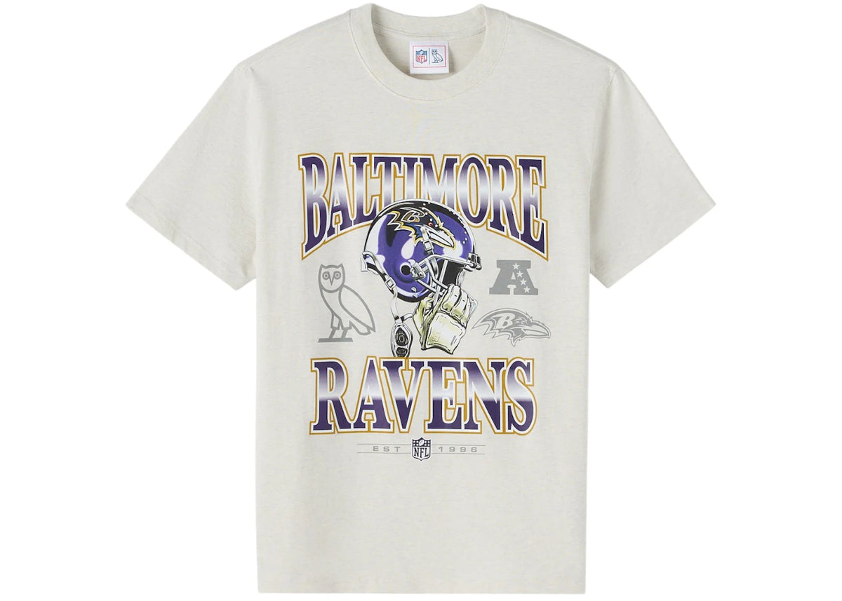 OVO x NFL Baltimore Ravens Graphic Team T-Shirt Ash Heather Grey - vue secondaire A