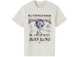 OVO x NFL Baltimore Ravens Graphic Team T-Shirt Ash Heather Grey - vue 360