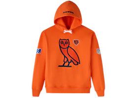 OVO x NFL Chicago Bears OG Owl Hoodie Orange - vue 360