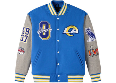 OVO x NFL Los Angeles Rams Wool Varsity Jacket Blue
