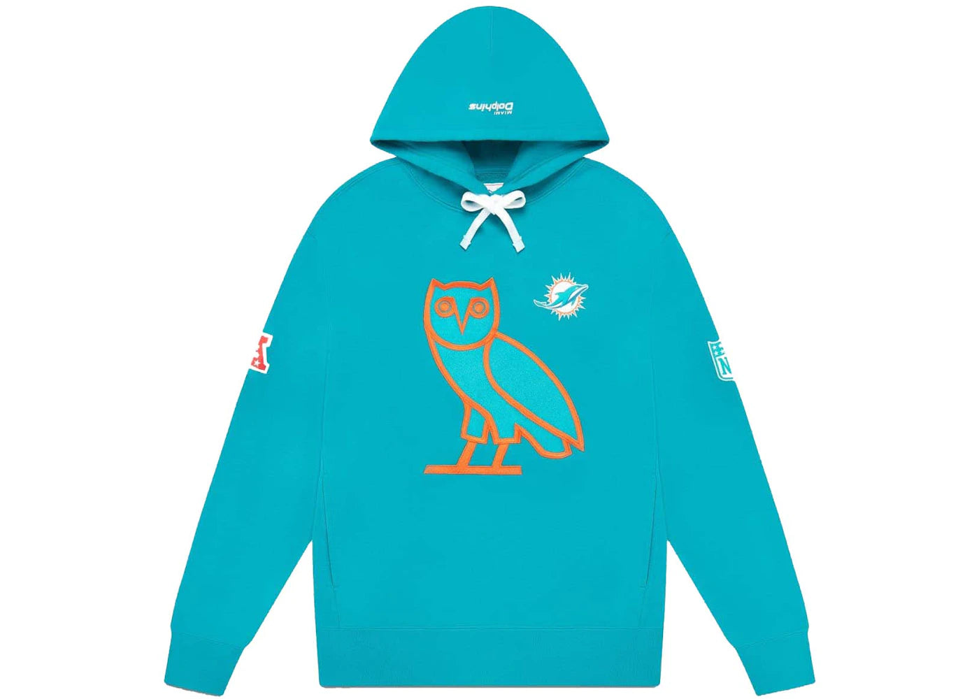 OVO x NFL Miami Dolphins OG Owl Hoodie Teal - vue secondaire A