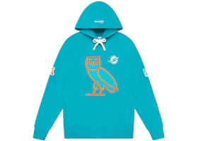 OVO x NFL Miami Dolphins OG Owl Hoodie Teal - vue 360
