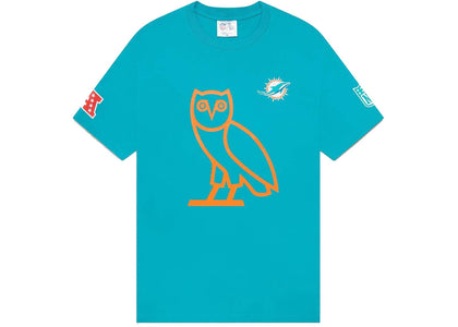 OVO x NFL Miami Dolphins OG Owl T-Shirt Teal - apparel view 2