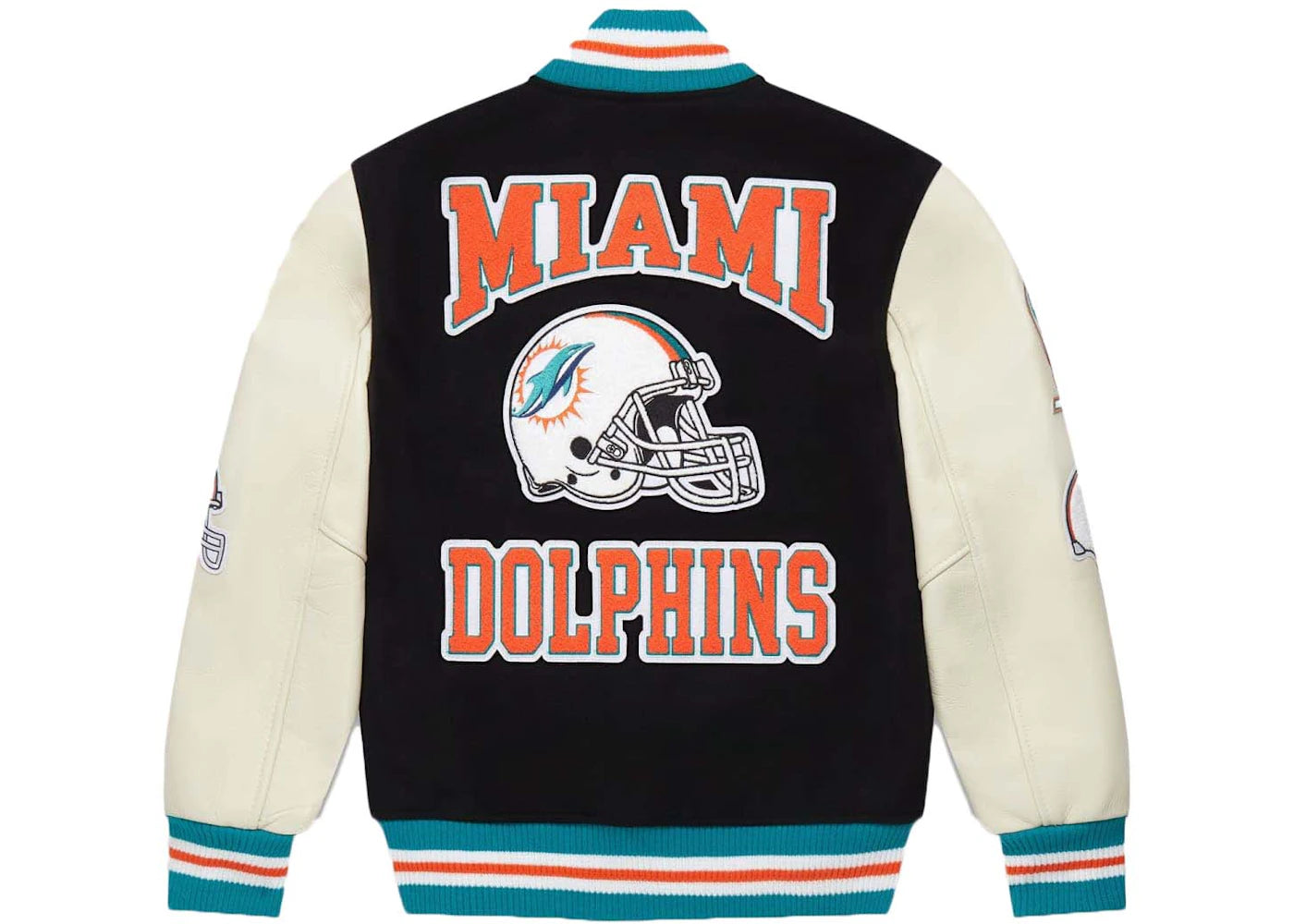 OVO x NFL Miami Dolphins Varsity Jacket Black - vue secondaire B