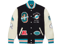 OVO x NFL Miami Dolphins Varsity Jacket Black