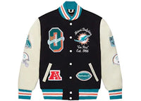 OVO x NFL Miami Dolphins Varsity Jacket Black