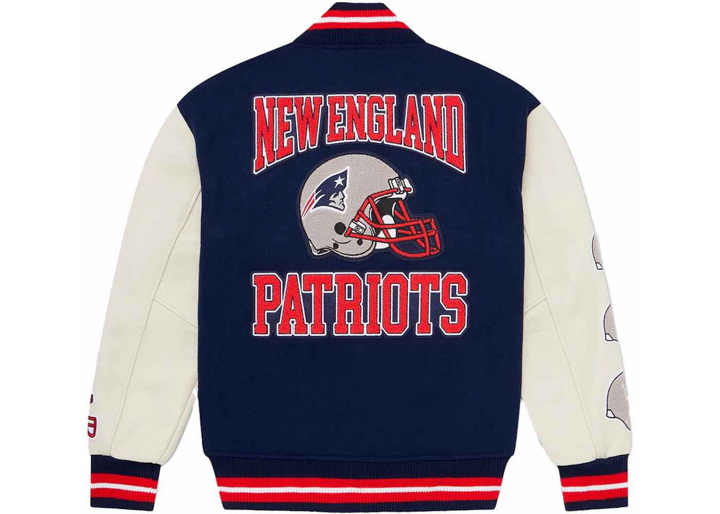 OVO x NFL New England Patriots Varsity Jacket Blue - vue secondaire B