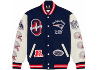 OVO x NFL New England Patriots Varsity Jacket Blue