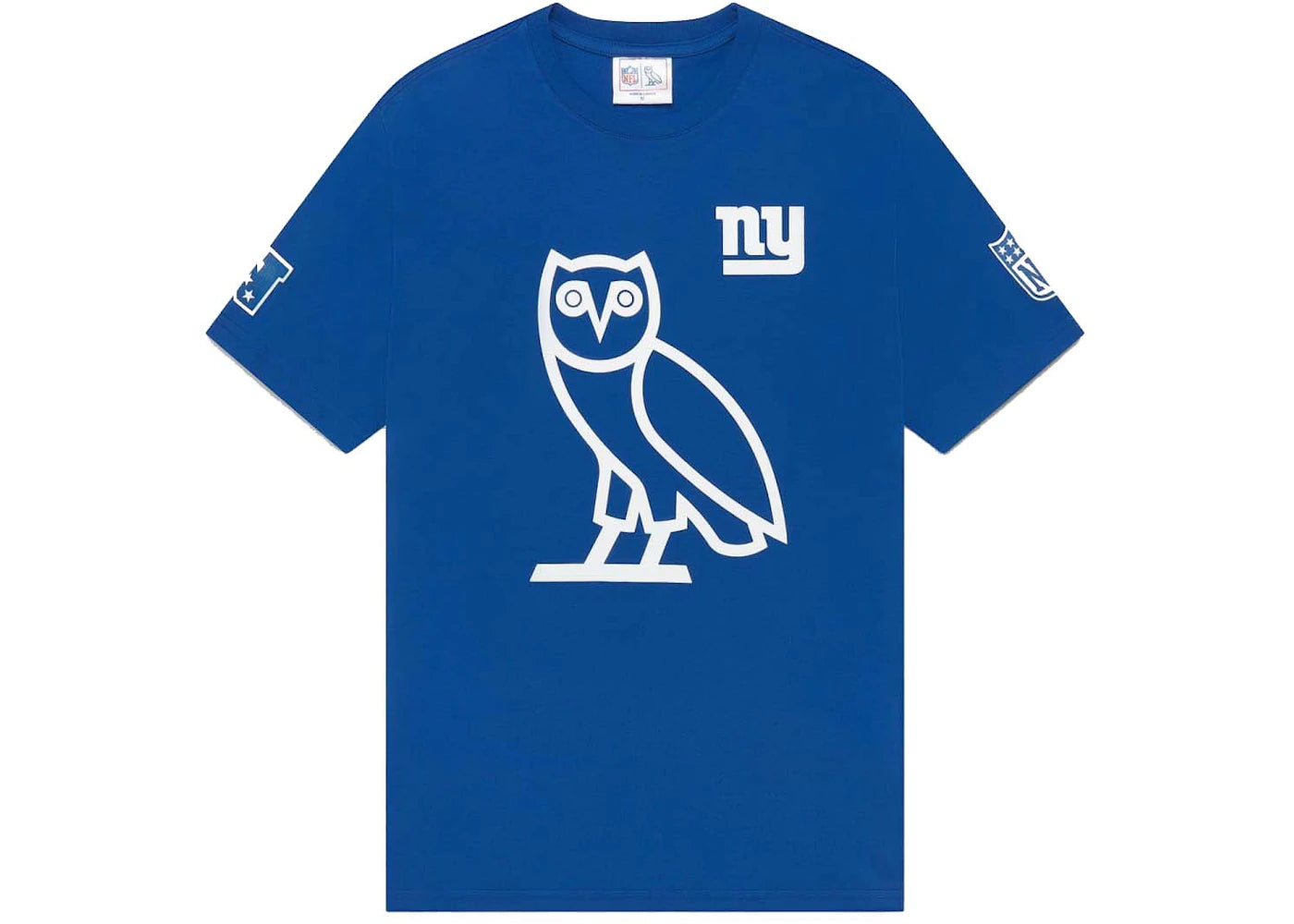 OVO x NFL New York Giants OG Owl T-Shirt Blue - vue 360
