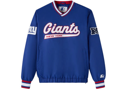 OVO x NFL New York Giants Starter Trainer Pullover Jacket Blue - authentic OVO apparel