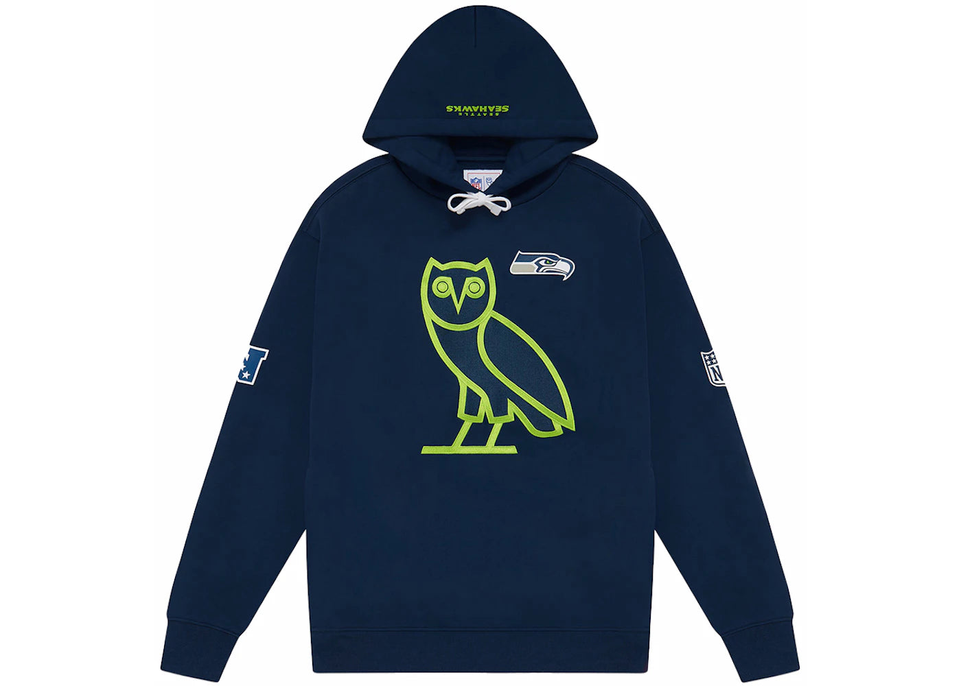 OVO x NFL Seattle Seahawks OG Hoodie Blue - vue secondaire A
