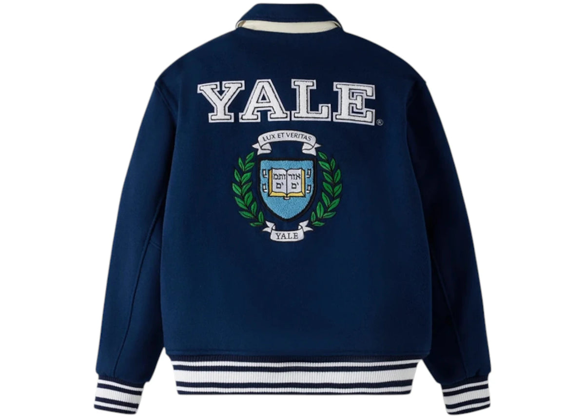 OVO x Yale Campus Varsity Jacket Blue - vue secondaire B