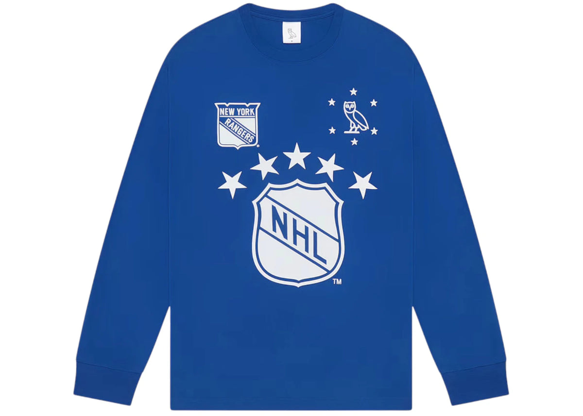 OVO x NHL New York Rangers L/S T-shirt Blue - vue secondaire A