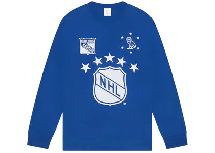 OVO x NHL New York Rangers L/S T-shirt Blue - apparel view 2