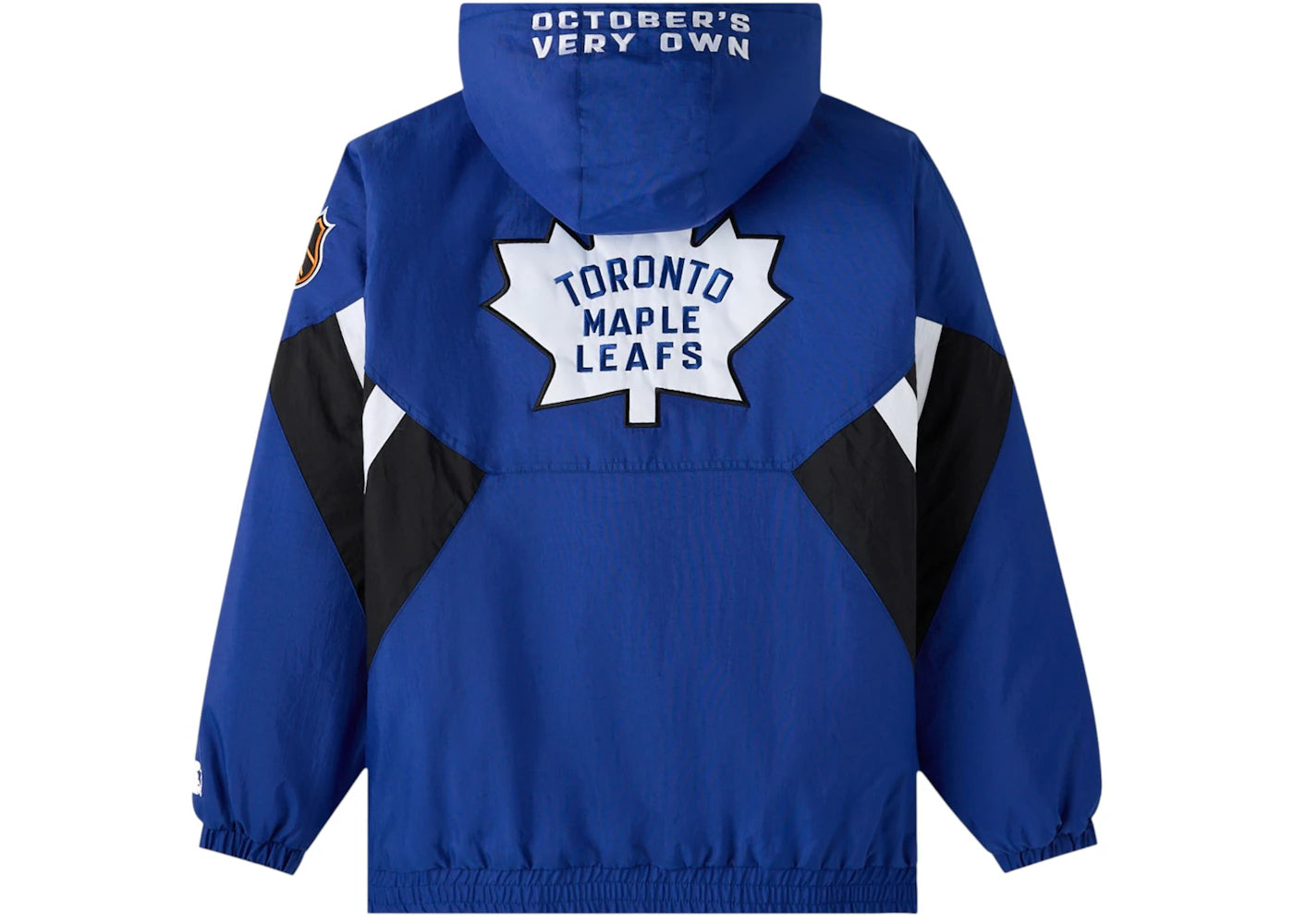 OVO x NHL Starter Toronto Maple Leafs Hooded Half Zip Jacket Blue - vue secondaire B