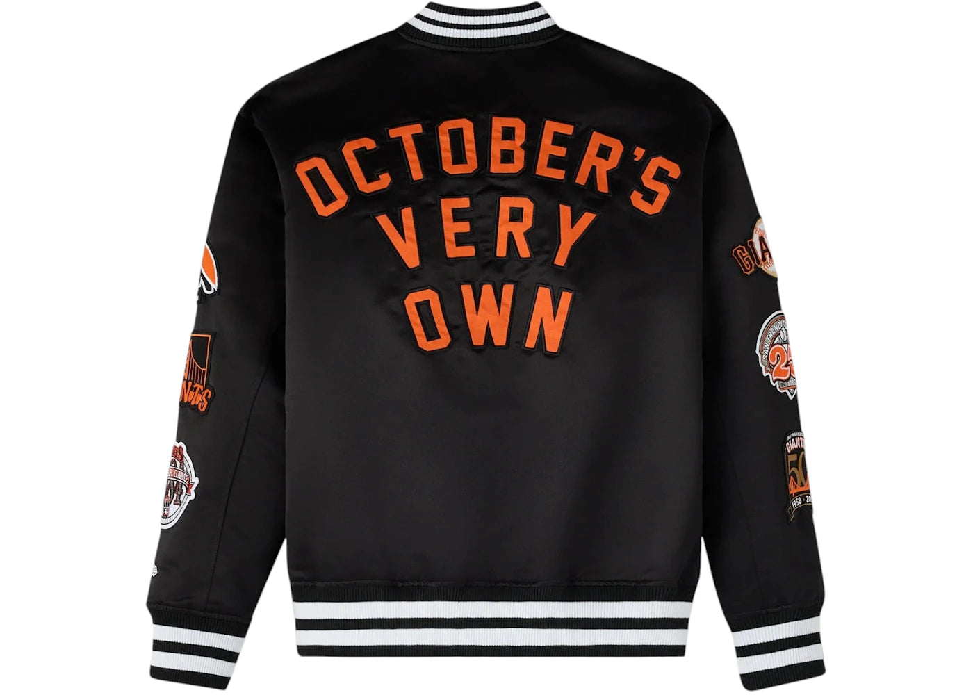 OVO x New Era MLB San Francisco Giants Varsity Jacket Black - vue secondaire A