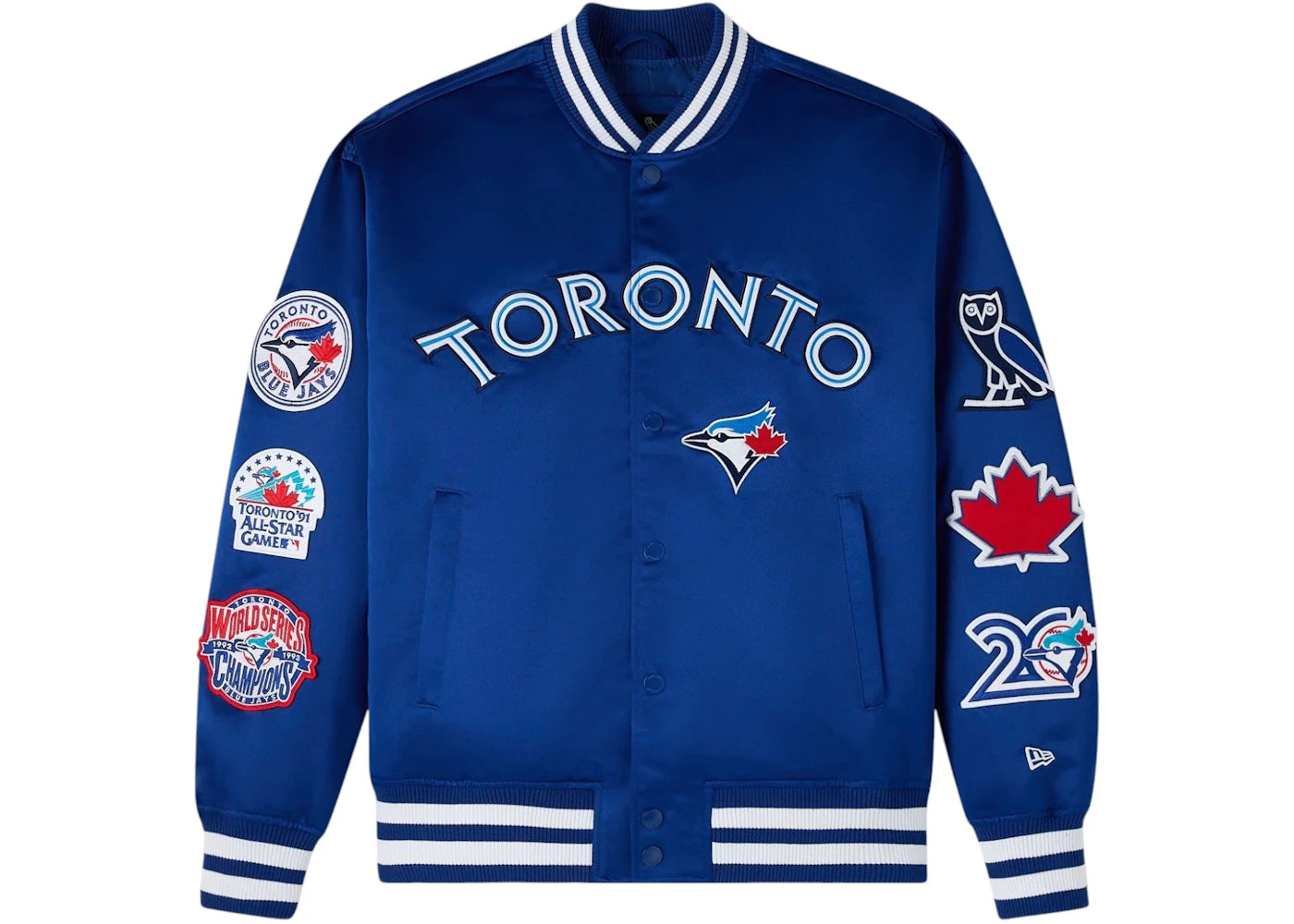 OVO x New Era MLB Toronto Blue Jays Varsity Jacket Blue sneakers - authentic OVO shoes