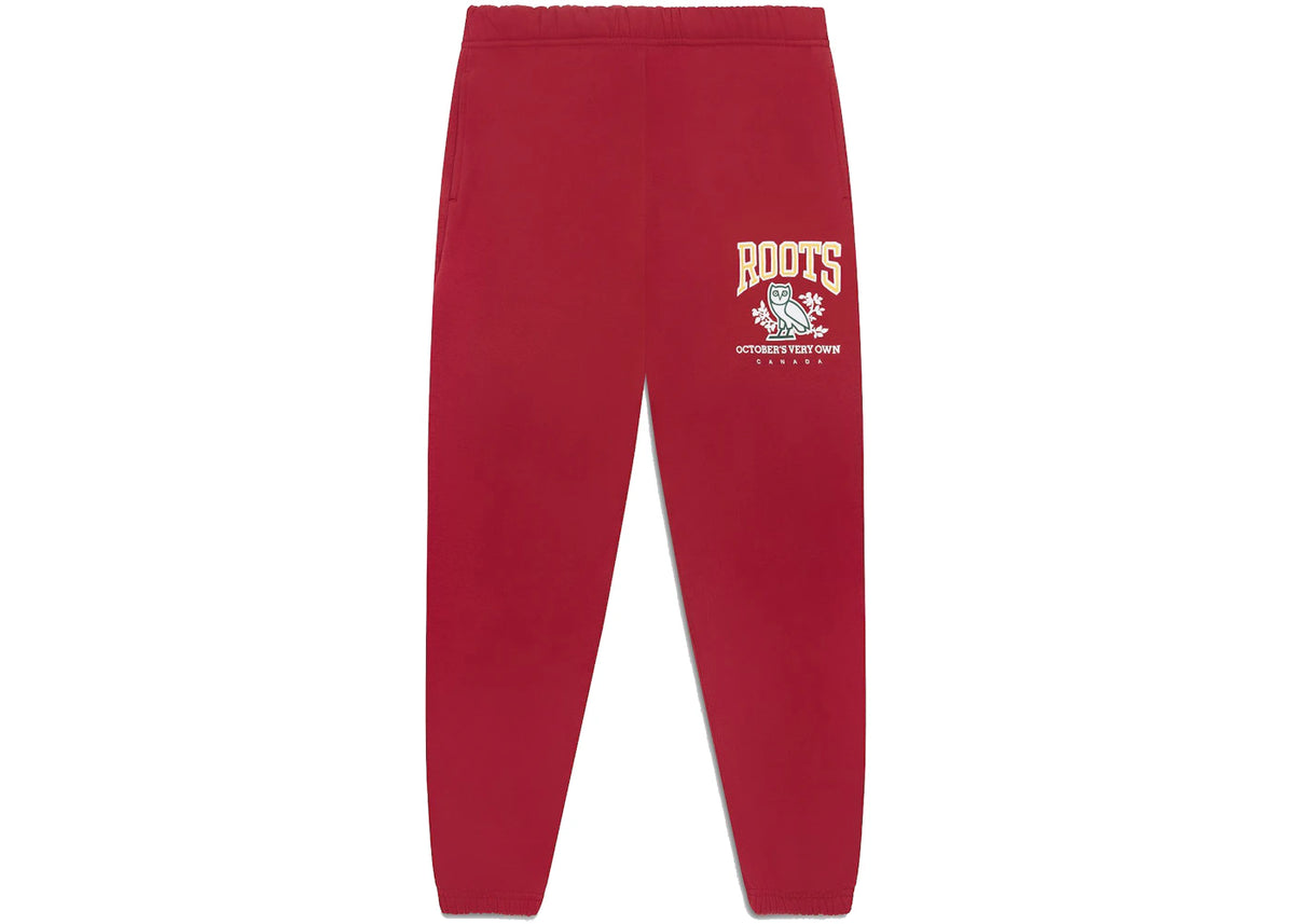 OVO x Roots Sweatpant Red - vue secondaire A