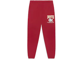 OVO x Roots Sweatpant Red - vue 360