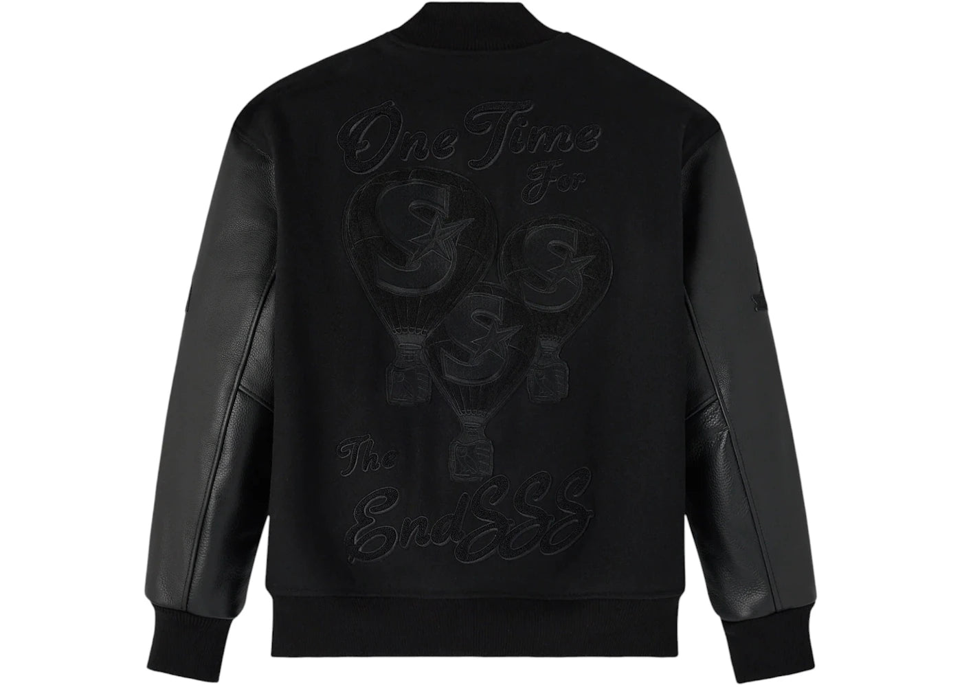 OVO x Scarborough Shooting Stars Championship Varsity Jacket Triple Black - vue secondaire B