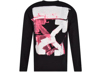 OFF-WHITE Acrylic Arrow L/S T-Shirt Black - apparel view 2