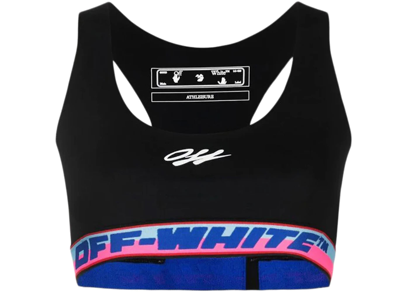OFF-WHITE Athleisure Logo Bra Top Black/Blue/Pink - vue secondaire A