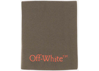 Off-White Bookish Knit Scarf Olive Green/ Red - product view 2