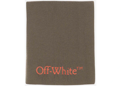 Off-White Bookish Knit Scarf Olive Green/ Red - product view 2