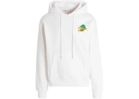 OFF-WHITE Brush Arrow Logo Hoodie White