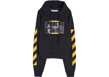 OFF-WHITE Caravaggio Painting Hoodie Black/Yellow - apparel view 2