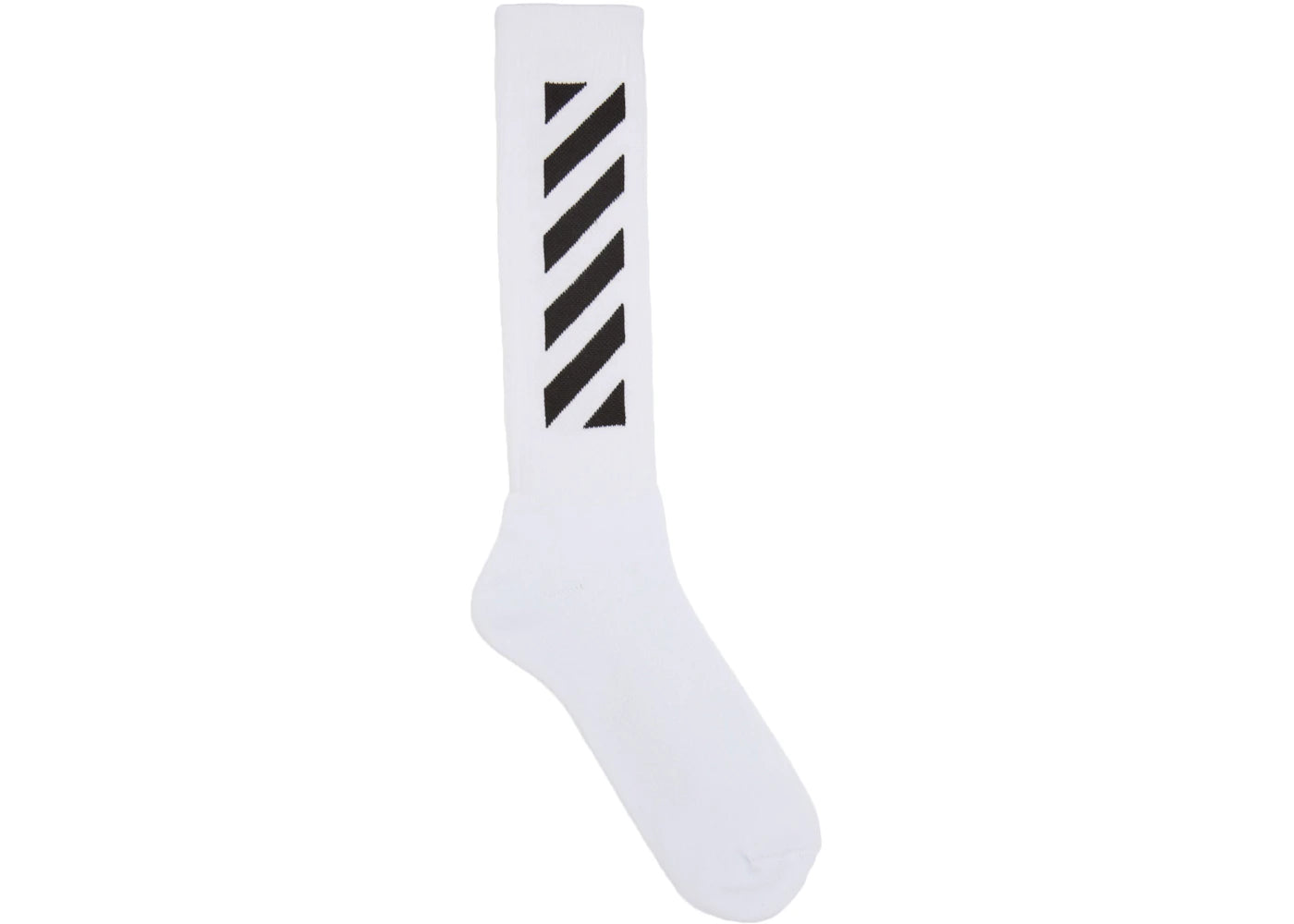 OFF-WHITE Diagonals Mid Socks White/Black - vue secondaire B