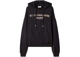 OFF-WHITE Digit Bacchus Cotton Hoodie Black - vue 360