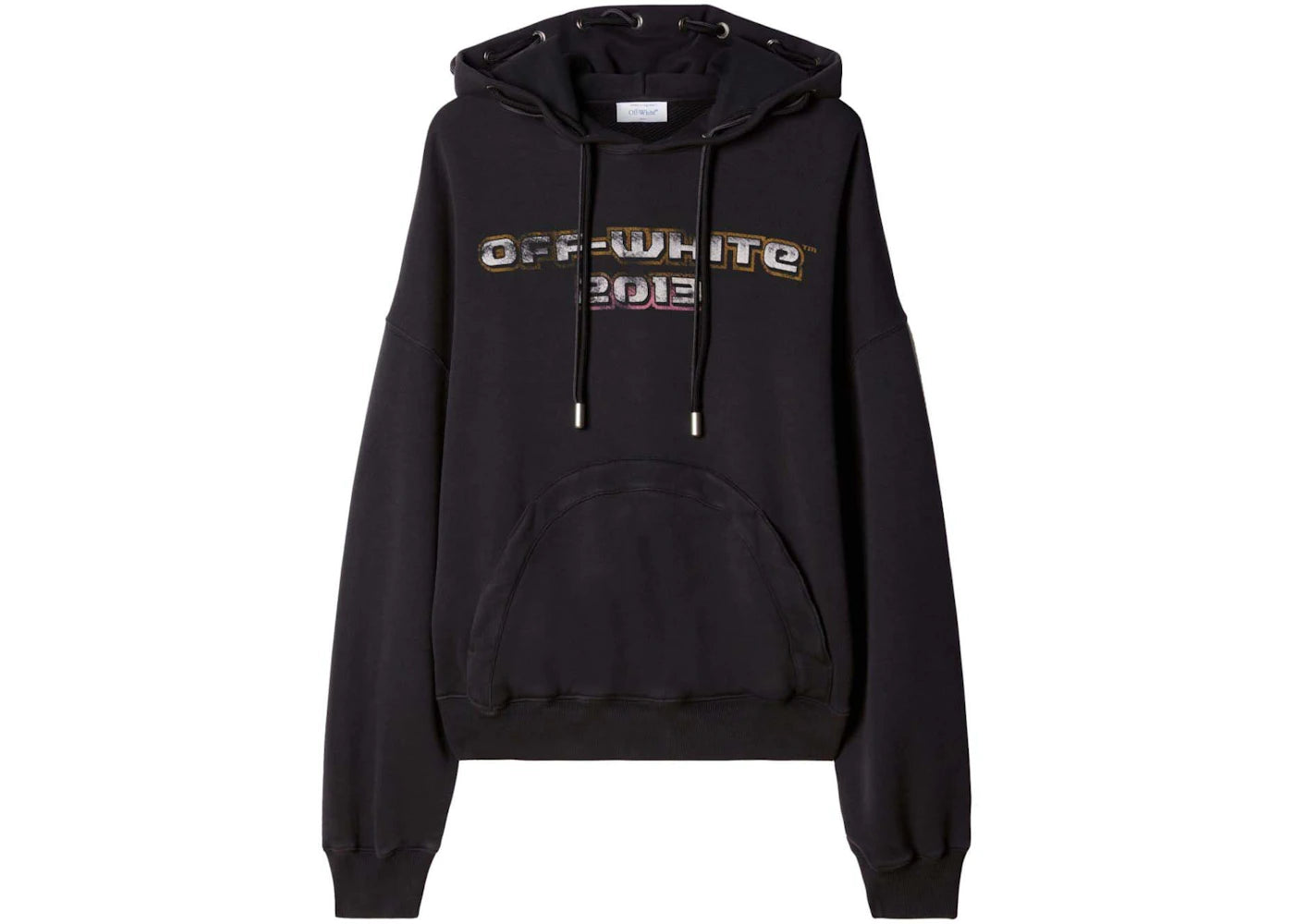 OFF-WHITE Digit Bacchus Cotton Hoodie Black - vue secondaire A