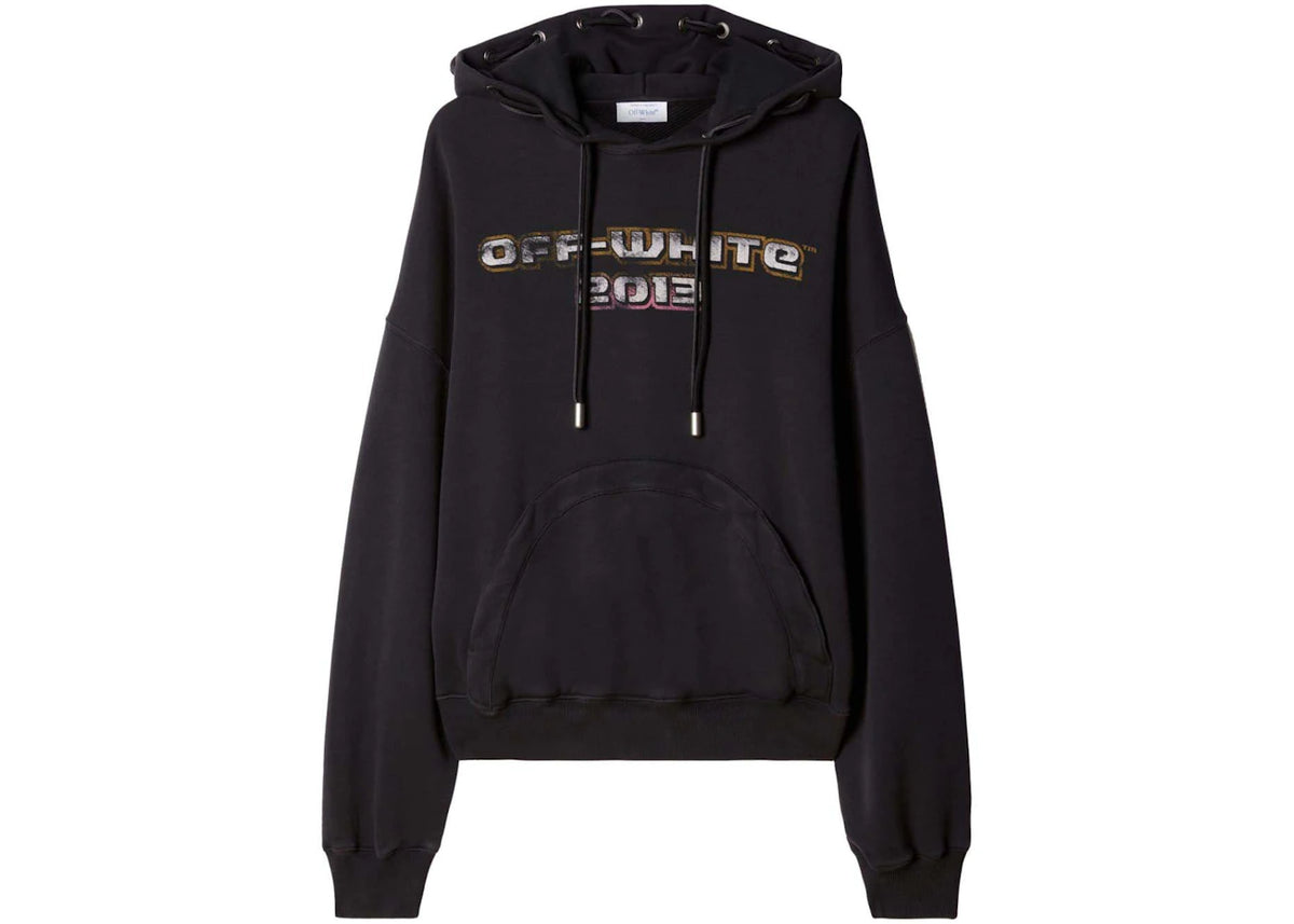 OFF-WHITE Digit Bacchus Cotton Hoodie Black - vue 360