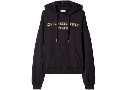 OFF-WHITE Digit Bacchus Cotton Hoodie Black - apparel view 2
