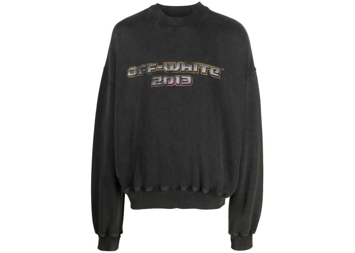 OFF-WHITE Digit Bacchus Cotton Sweatshirt Charcoal Grey - vue secondaire A