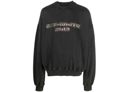 OFF-WHITE Digit Bacchus Cotton Sweatshirt Charcoal Grey - apparel view 2