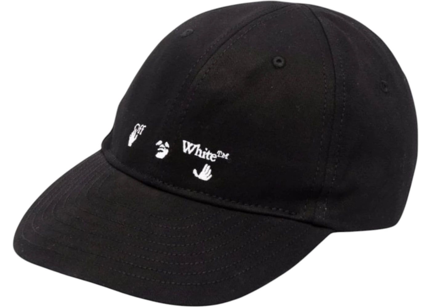 OFF-WHITE Hands Off Logo Baseball Cap Hat Black - vue secondaire A