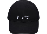 OFF-WHITE Hands Off Logo Baseball Cap Hat Black